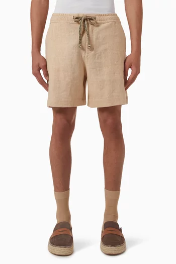 Drawstring Shorts in Chambray