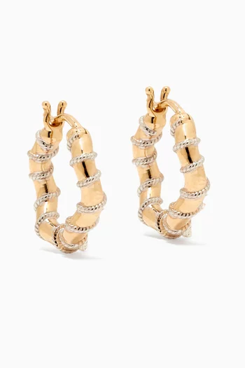 Mini Twisted Hoop Earrings in 9kt Yellow Gold