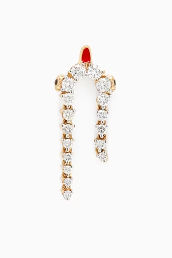 Mini Python Single Earring in 9kt Yellow Gold