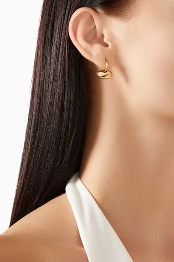 Pebble Hoop Earrings in 14kt Gold Vermeil Sterling Silver