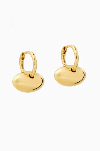 Pebble Hoop Earrings in 14kt Gold Vermeil Sterling Silver