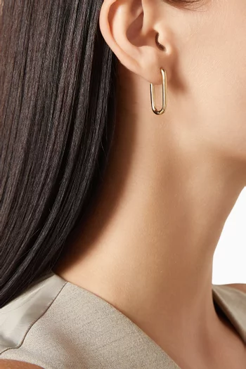 Large Paperclip Single Earring in 14kt Gold Vermeil Sterling Silver