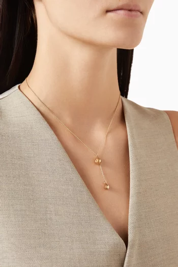 Stilla Lariat Necklace in 14kt Gold Vermeil Sterling Silver