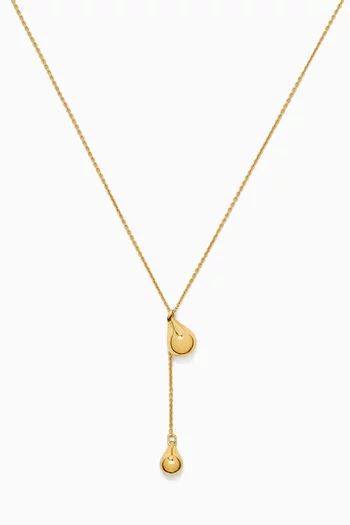 Stilla Lariat Necklace in 14kt Gold Vermeil Sterling Silver
