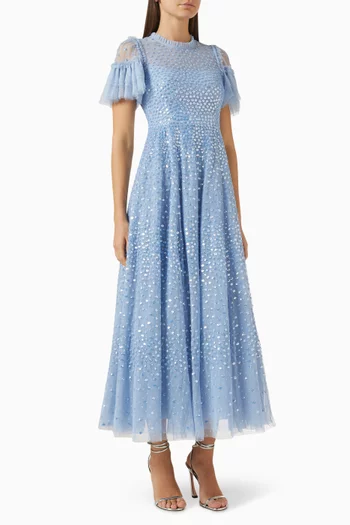 Scatter Dot Ankle Gown