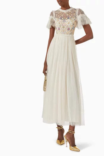 Flowerbed Embroidery Gown