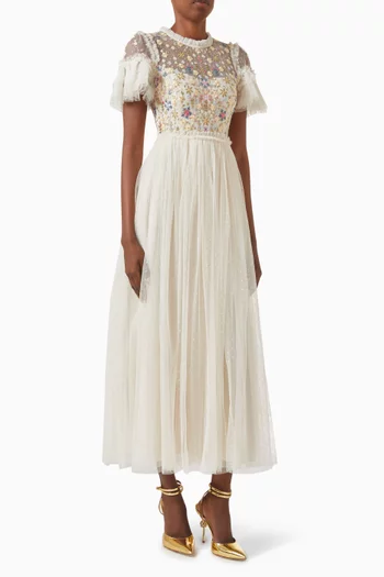Flowerbed Embroidery Gown