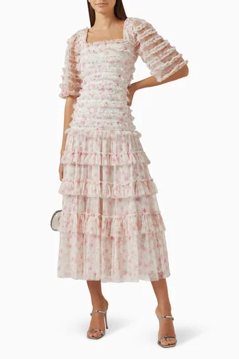 Rose Ditsy Ankle Gown