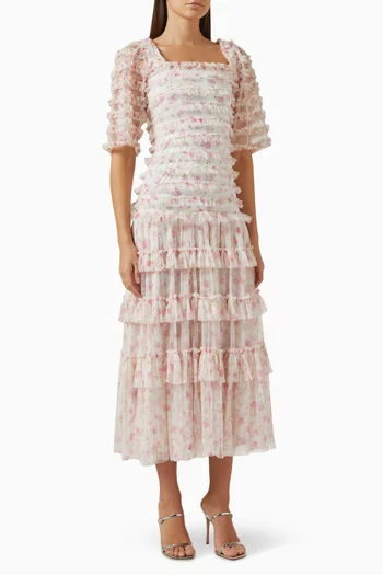 Rose Ditsy Ankle Gown