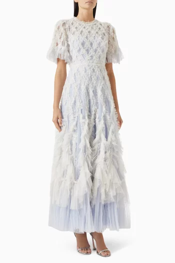Rosella Round-neck Gown in Tulle
