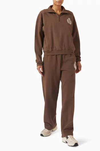 NY Crest Quarter-zip Sweatshirt in Cotton