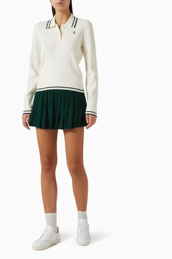 Abigail Pleated Skirt in Viscose Crepe