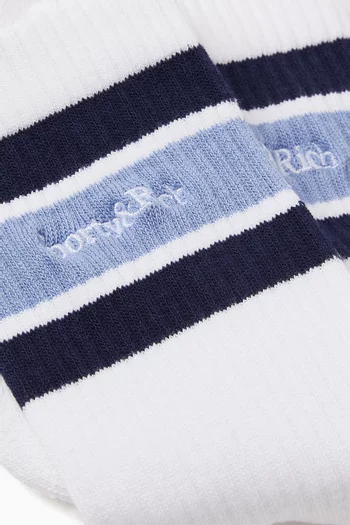 Serif Logo Socks in Cotton-blend