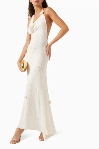 Open-back Knit Maxi Dress