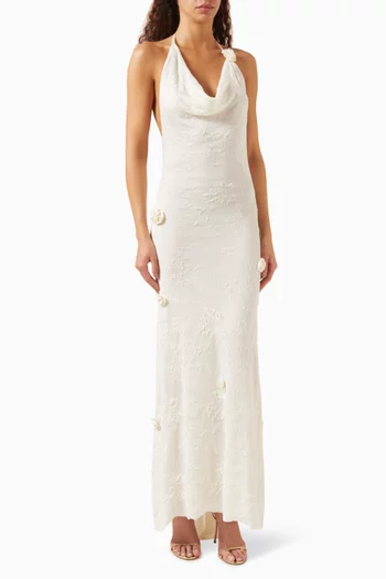 Open-back Knit Maxi Dress