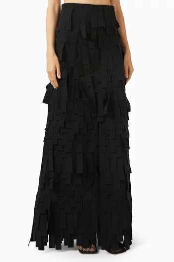 Multi-rectangle Maxi Skirt