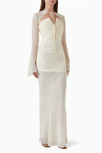 Lorena Bolero Maxi Dress in Chiffon