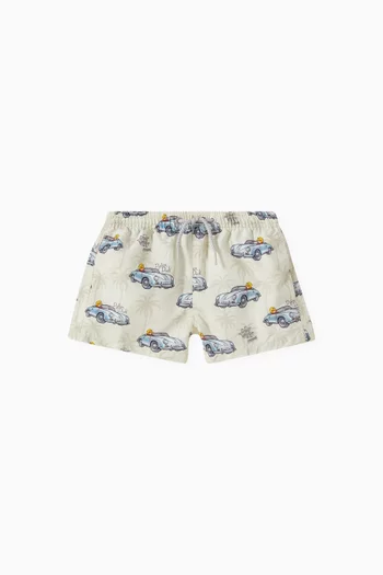 Graphic-print Swim Shorts