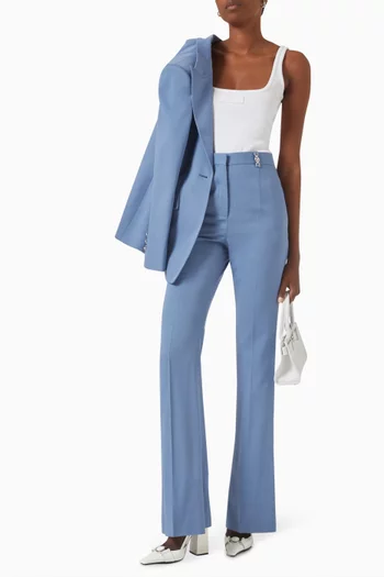 Medusa Flared Pants in Wool Gabardine