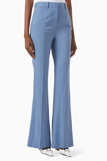Medusa Flared Pants in Wool Gabardine