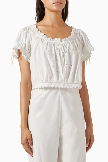 Nera Top in Organic Cotton-poplin