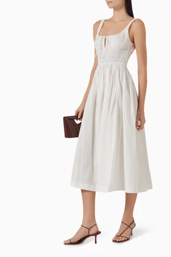 Quilla Midi Dress in Cotton