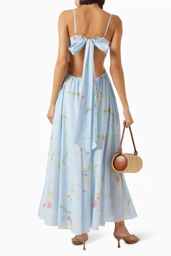 Lucky Picnic Maxi Dress in Cotton