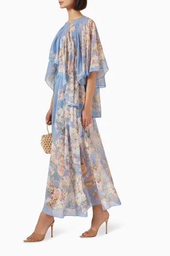 Cascadian Tiered Maxi Dress in Georgette