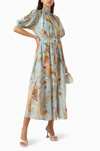 Ascension Billow Maxi Dress in Silk