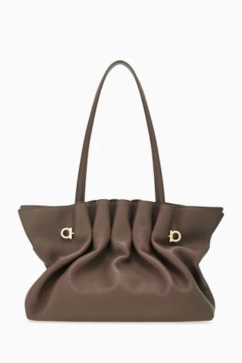 Gancini Soft Bag in Leather