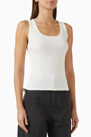 Check-tie Tank Top in Cotton