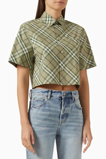 Check Button-up Shirt in Cotton