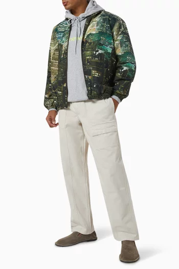 Paneled Overdyed Pants in Cotton