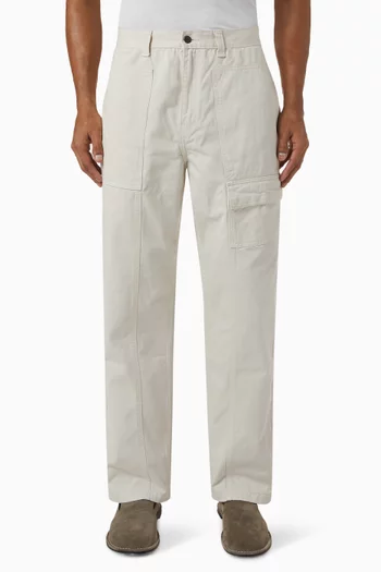 Paneled Overdyed Pants in Cotton