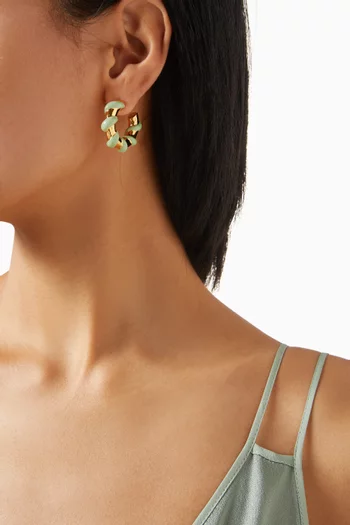 Mélodie Candy Hoop Earrings in Gold-tone Brass