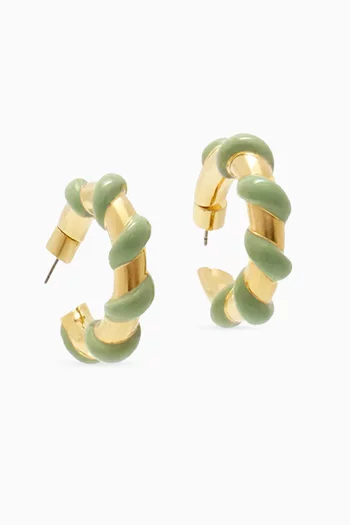 Mélodie Candy Hoop Earrings in Gold-tone Brass