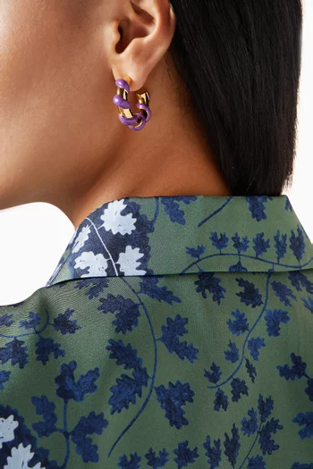 Mélodie Candy Hoop Earrings in Gold-tone Brass