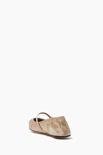 Valley Ballet Flats in Satin