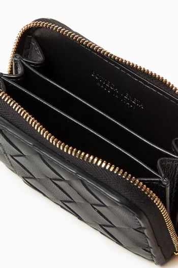 Tiny Zip-around Wallet in Intrecciato Nappa