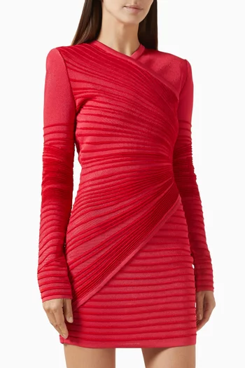 Wrap-effect Mini Dress in Viscose-blend
