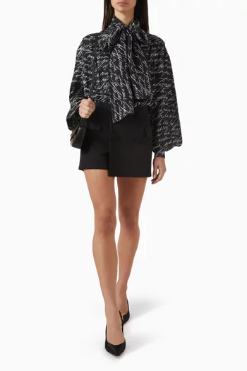 Button Skorts in Wool