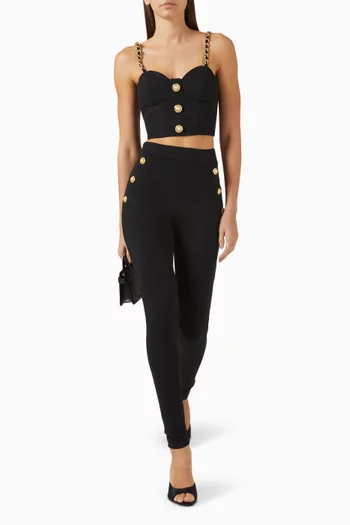 Chain-strap Bustier Top in Wool