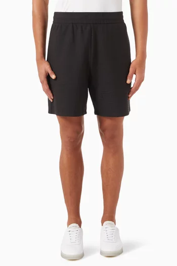 Drawstring Bermuda Shorts in Seersucker