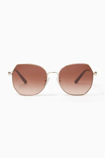 Irregular Sunglasses in Metal