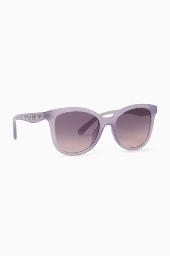 Round Sunglasses in Acetate