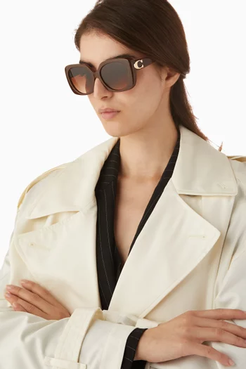 Oversized Square Sunglasses in Acetate