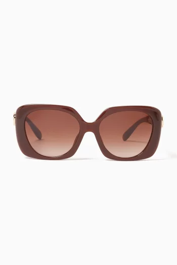 Oversized Square Sunglasses in Acetate