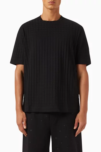 Micro Eagle Logo T-shirt in Jacquard-jersey