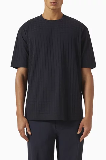 Micro Eagle Logo T-shirt in Jacquard-jersey