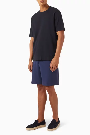 Bermuda Shorts in Stretch Seersucker